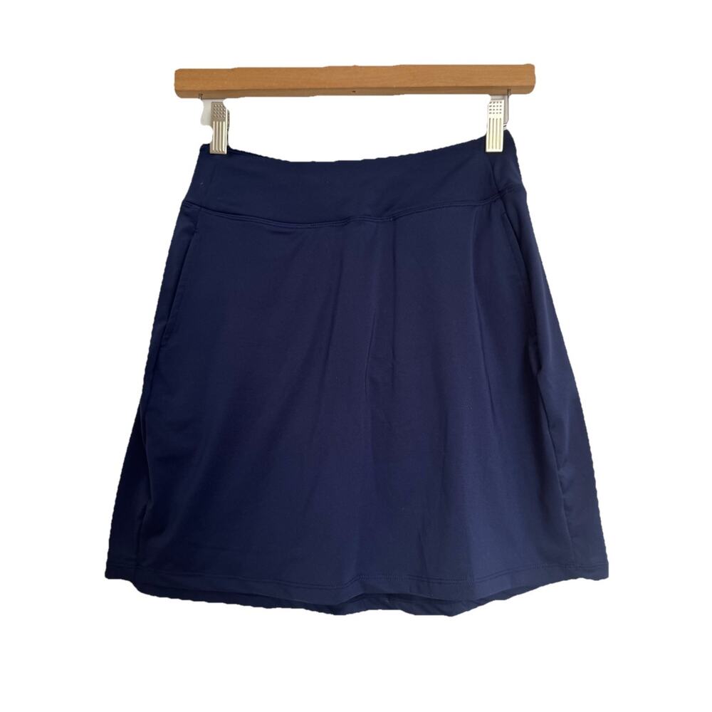 Yogipace Yoga Skirt Skort Navy Blue Pull On Sun Protection Size XS NWT